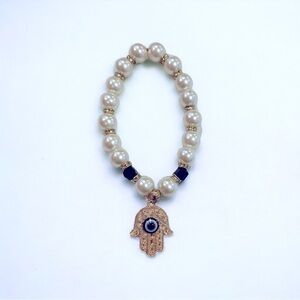 Hamsa Fatima Stretch Charm Bracelet